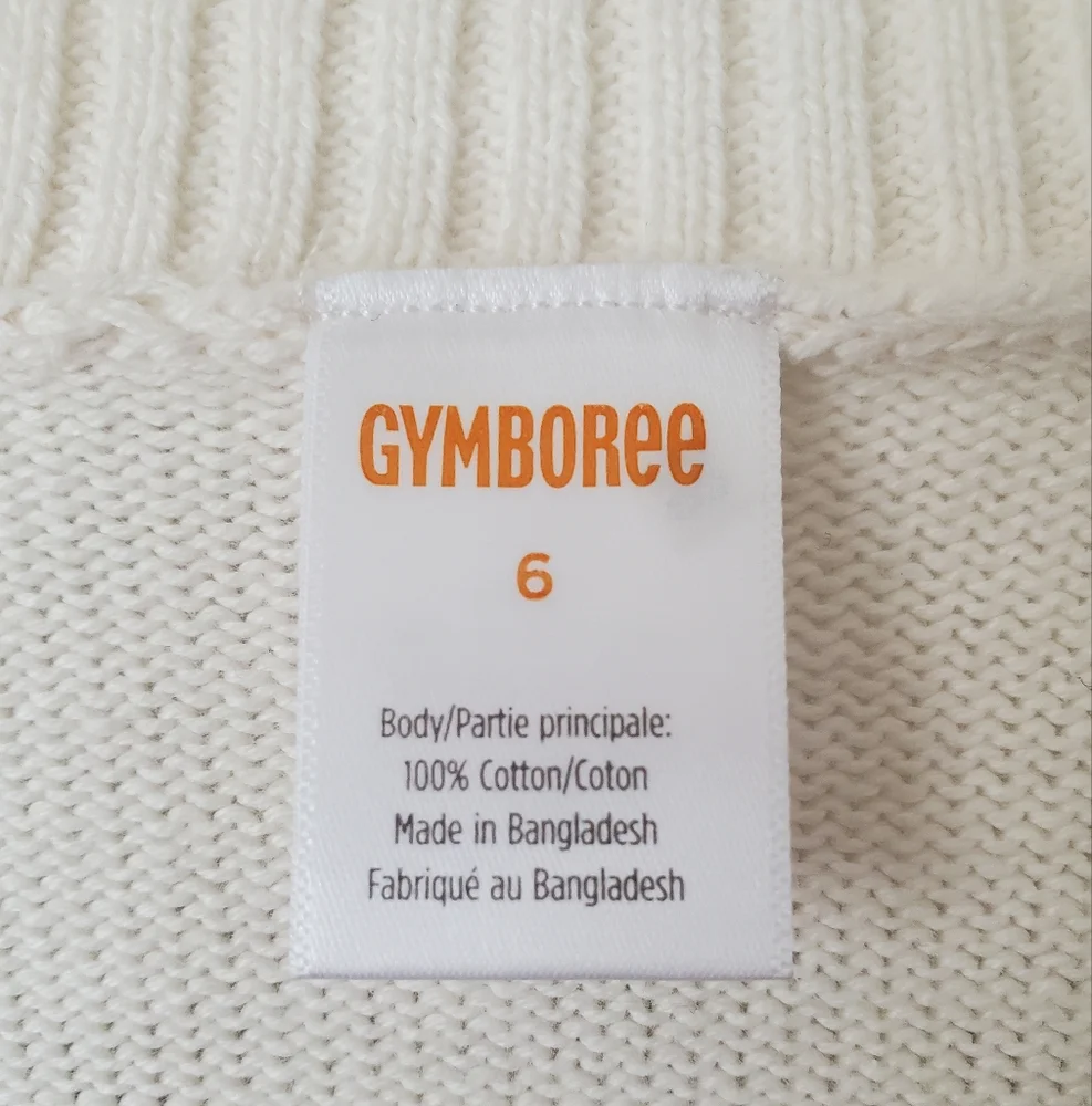 Gymboree Girls Intarsia Fairisle Long Cardigan Montana Mountain White Size 6